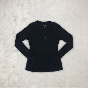 Grey ribbed long sleeve